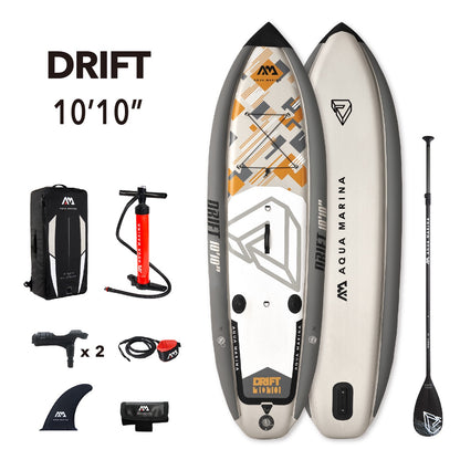 Rent from MontanaBoarders.com for fishing iSUP like this Drift Inflatable fishing paddleboard by Aqua Marina. At 10'10 ft, carry bag, hand pump, cooler, and two fishing rod holders, you can reel them in all day. Rent from MTboarders or buy now from e-boarders.com