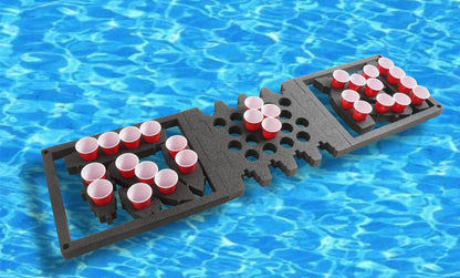 Floating Battleship beer pong game rental by Montana Boarders for group events, bachelor parties, and lake days in the Flathead Valley. PIckup or have delivered.